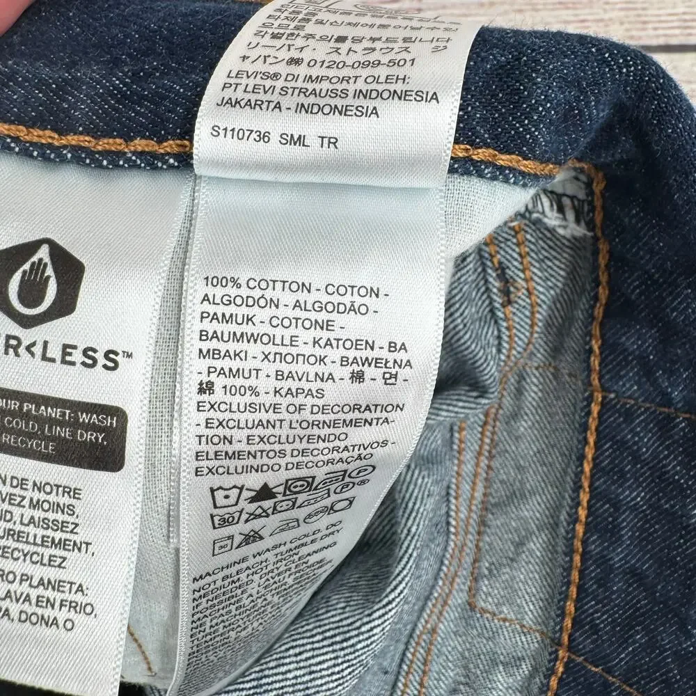 Levi's 469 Loose Straight Jean Shorts Mens 40 Blue Dark Wash‎ Denim Jorts